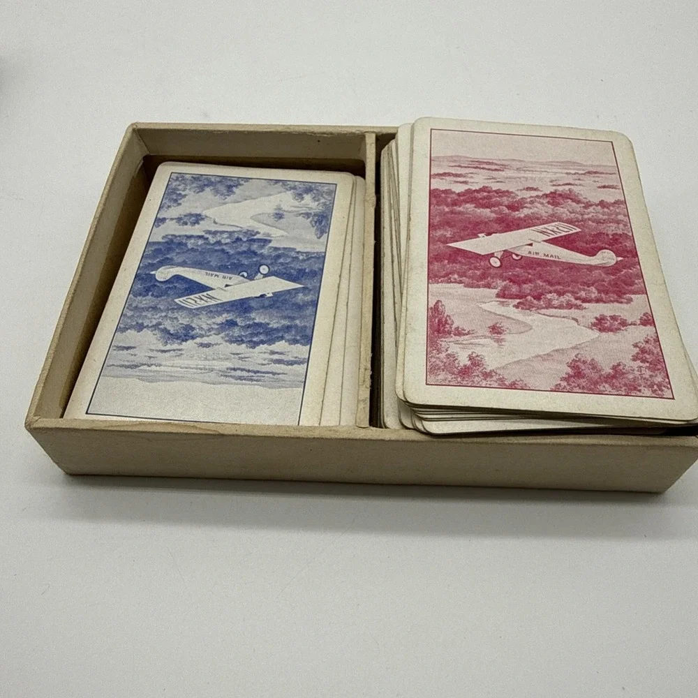 1928 WINGS The Air Mail Game Parker Bros‎ Card Game Salem Mass Airplane